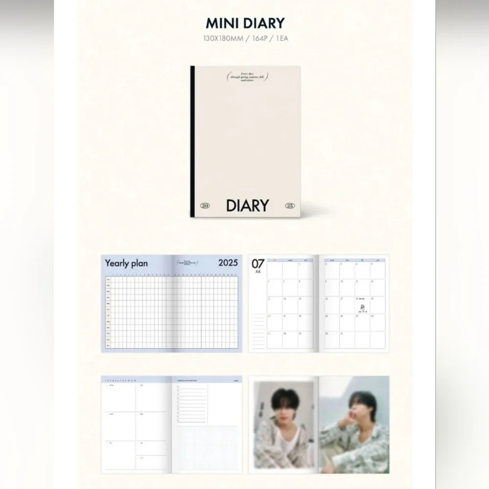 TAEMIN SEASONS GREETINGS 2025 Mini Diary with Yearly Plan